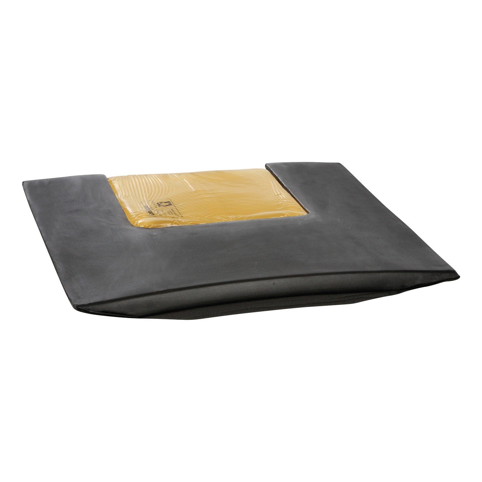 AliMed Stroke Wheelchair Cushion with a raised V-shaped front and a depression in the center, designed for improved positioning.