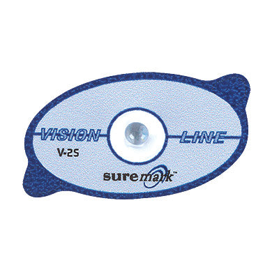 Oval-shaped Suremark Visionmark General Use Skin Marker with a central clear dome, blue border, and text reading "VISION LINE."