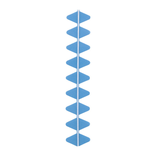 Suremark Wire Marker with a vertical series of blue triangular flaps, evenly spaced on a white strip for wire organization.