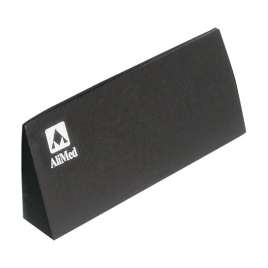 Black wedge-shaped AliMed MRI Immobilization Positioner with logo on the side.