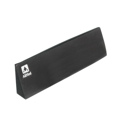 A black AliMed MRI Immobilization Positioner, triangular in shape, with a logo on the side.