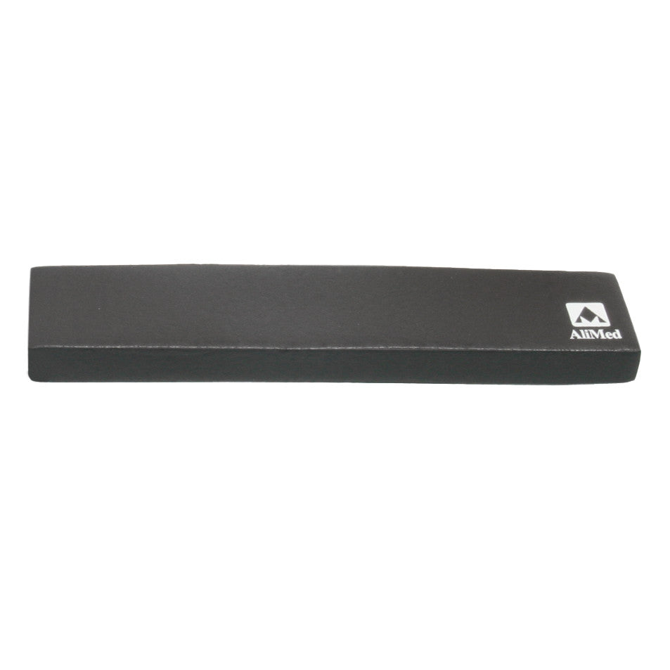 Black AliMed MRI Immobilization Positioner, rectangular shape with AliMed logo on the corner, against a white background.