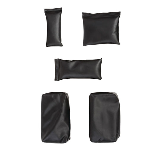 AliMed Femoral Sandbag Set includes five black, rectangular and cylindrical sandbags of varying sizes on a white background.