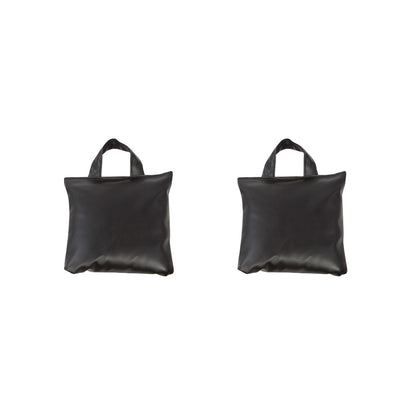 Two AliMed Cervical Visualization and Traction Sandbags, black with handles, are placed side by side on a white background.
