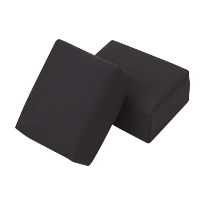 Two black MRI Rectangle Positioners are shown angled on a white background.