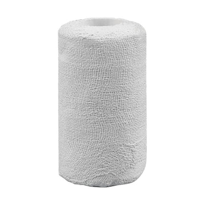 A roll of UNNA BOOT Zinc-Impregnated Gauze, displayed vertically, showing its textured white surface.