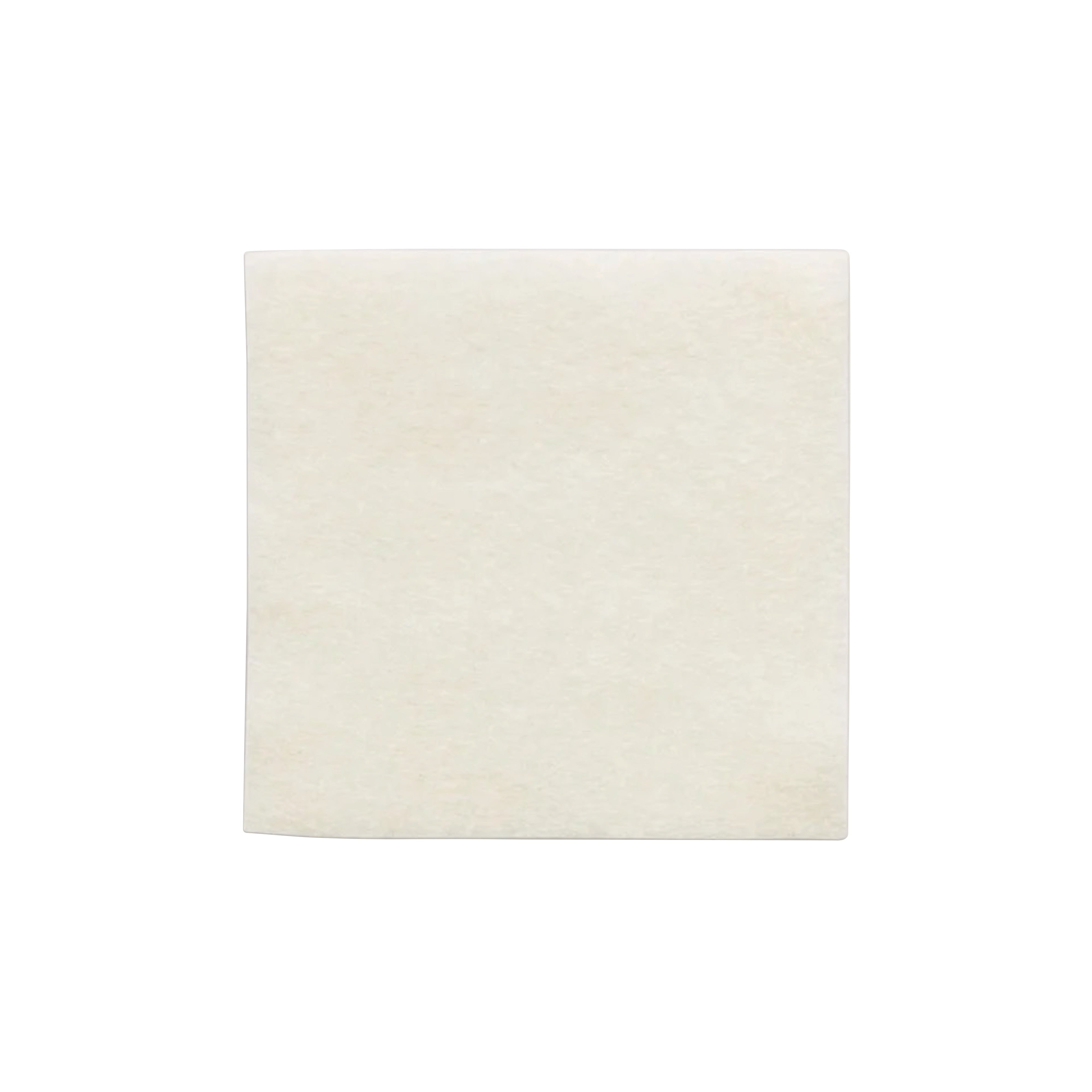 Molnlycke Melgisorb Calcium Alginate Dressing is a soft, square-shaped, white medical dressing with a smooth texture.