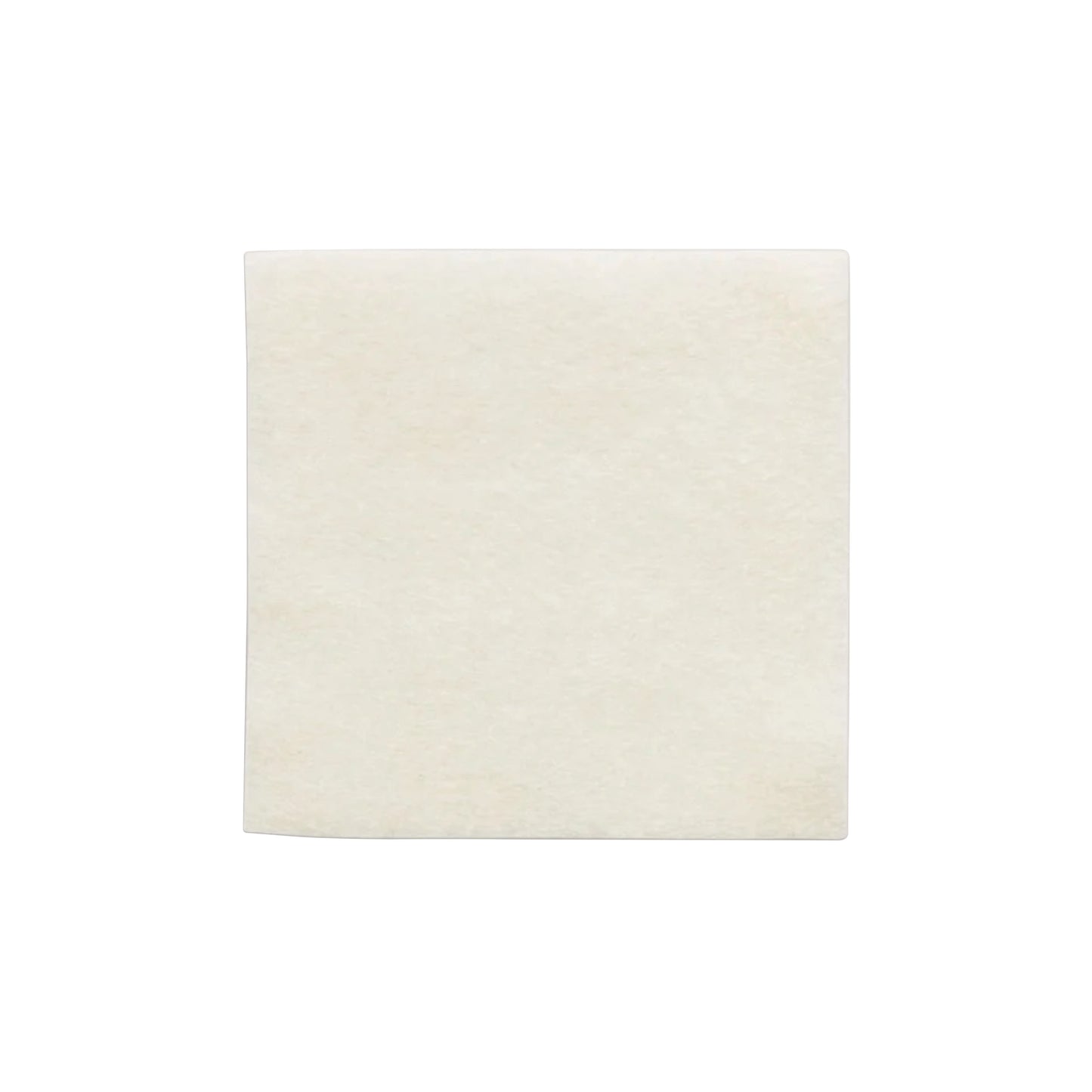 Molnlycke Melgisorb Calcium Alginate Dressing is a soft, square-shaped, white medical dressing with a smooth texture.