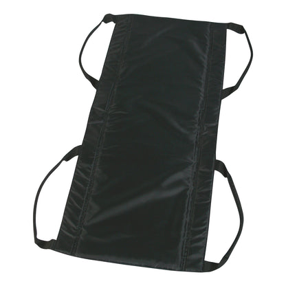 The SafetySure Mobility Sheet, a black transfer aid with multiple handles, designed for easy patient movement, is shown.