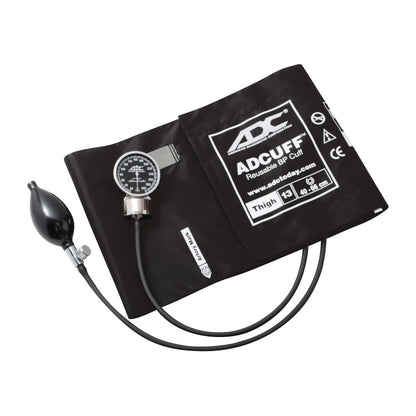 ADC Diagnostix 700 Pocket Aneroid Sphygmomanometer with a black Adcuff, gauge, inflation bulb, and tubing for measuring blood pressure.