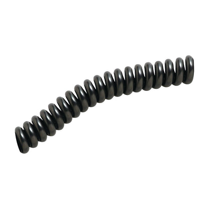A black ADC Adcuff Coiled Tubing is shown against a white background, featuring tightly wound coils in a curved shape.