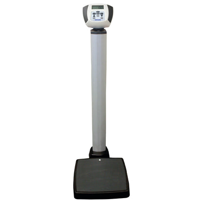 Health o meter Heavy-Duty Column Scale with a column, digital display, and platform base for weight measurement.