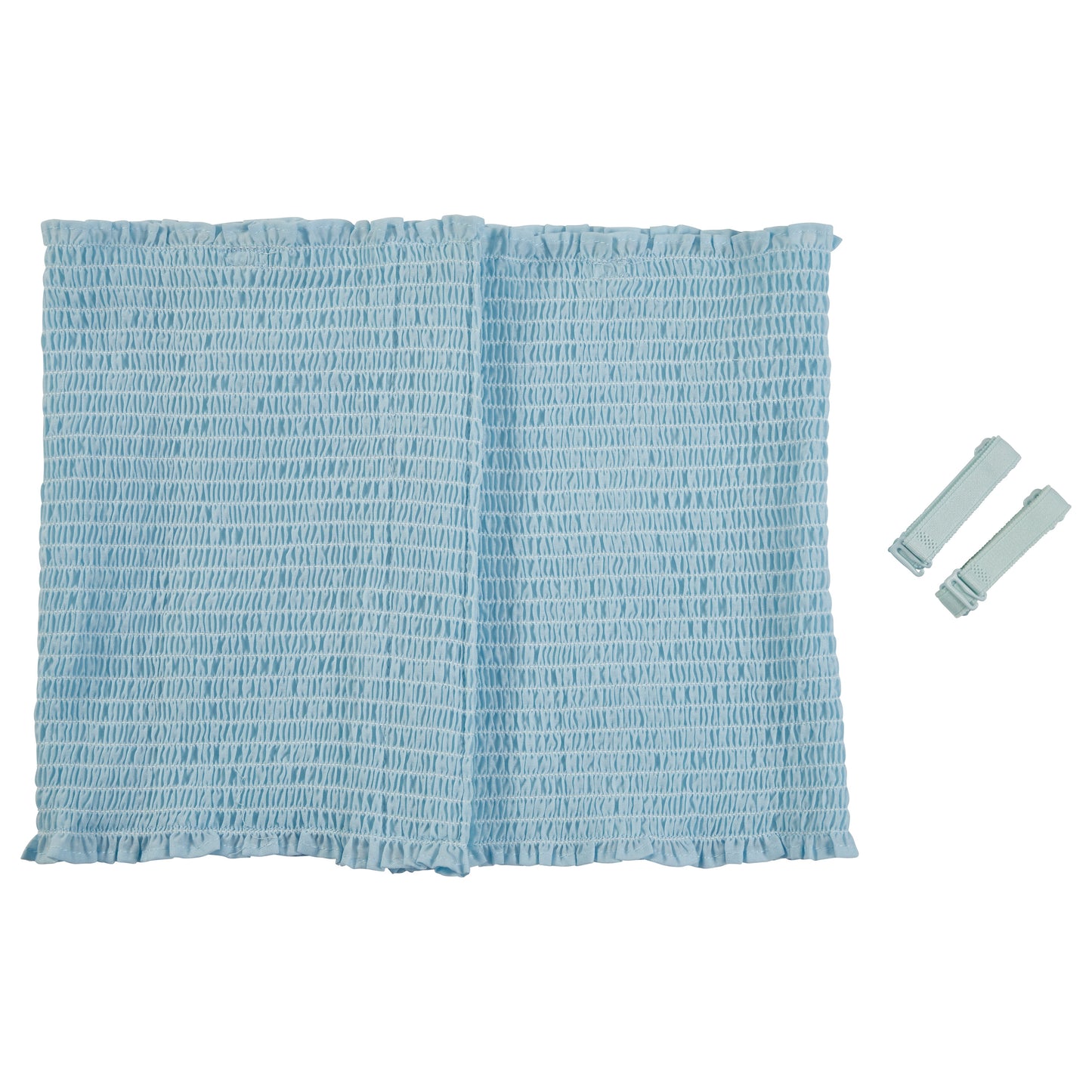 Expand-A-Band Lined Breast Binder in light blue, featuring a textured fabric with two matching straps beside it.