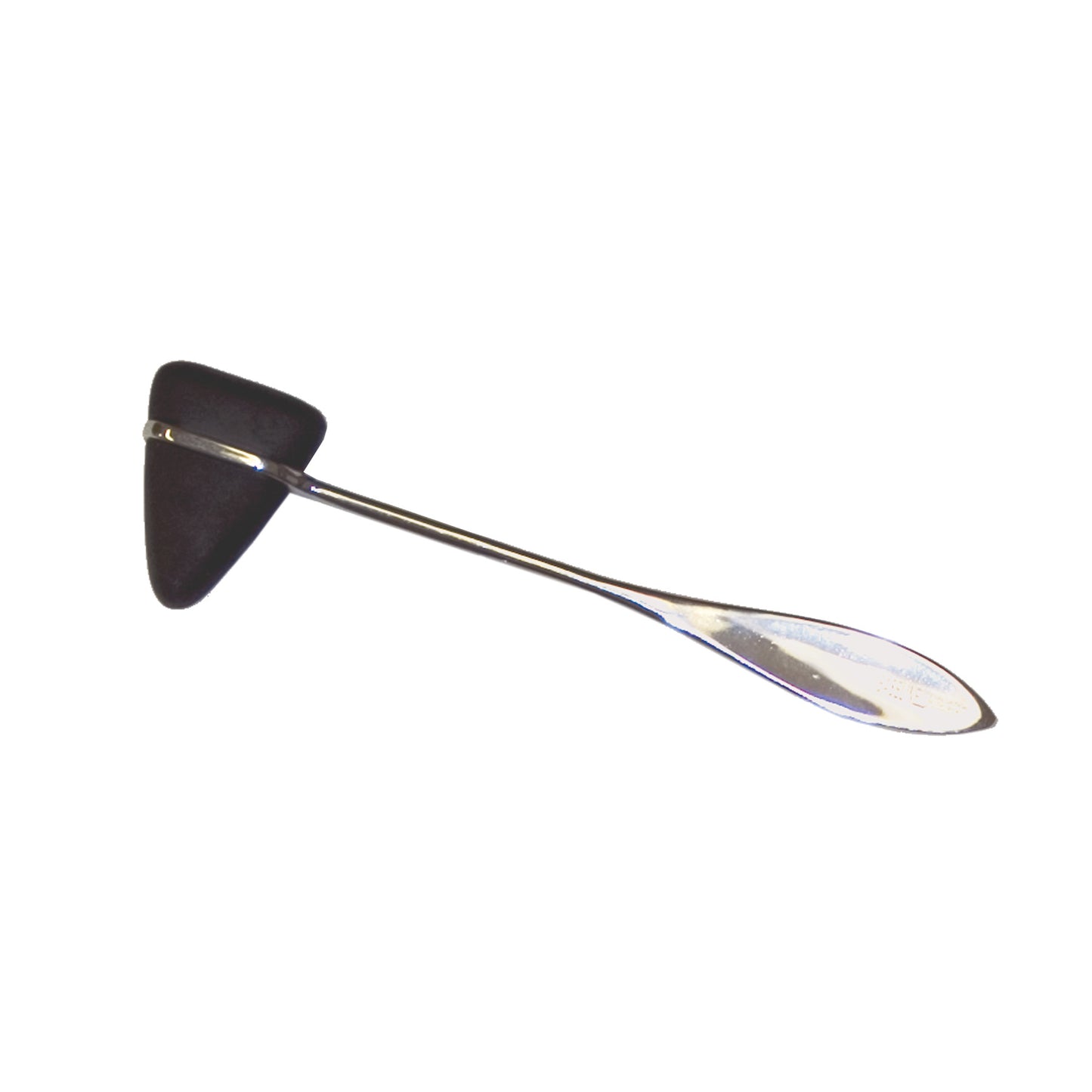 A Baseline Taylor Hammer with a metal handle and a black triangular rubber head used for neurological reflex testing.
