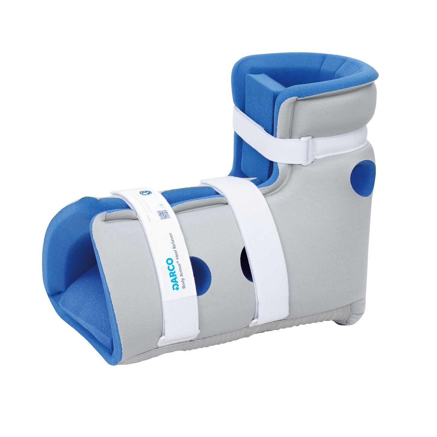 The DARCO Body Armor Heel Reliever Boot is a padded orthopedic boot with adjustable straps, designed to support and protect the heel.
