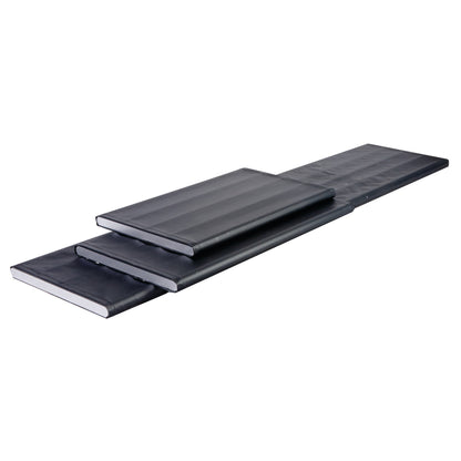 AliMed Patient Roller and Rack Kit features three stacked, foldable black padded sections designed for easy patient transfer.