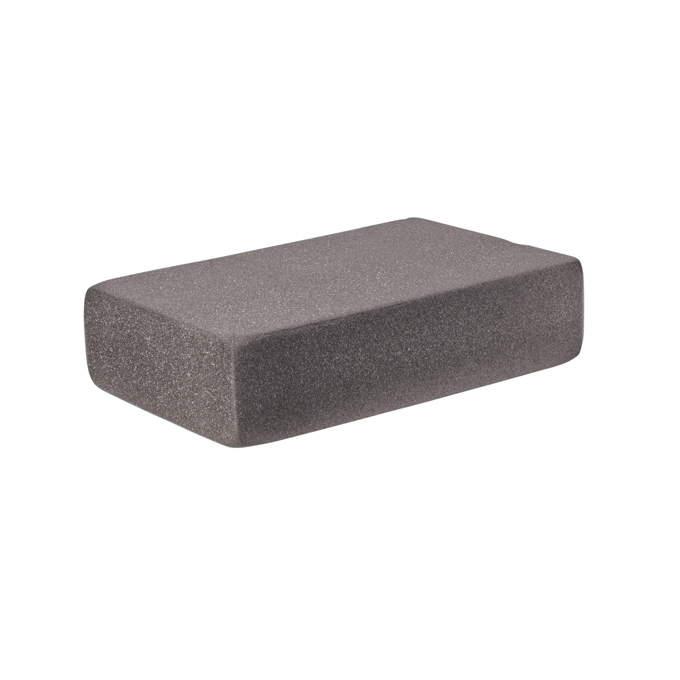 The AliMed Uncovered Polyfoam Rectangle Positioner is a gray foam block with rounded edges, designed for patient positioning.