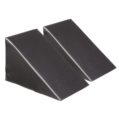 The image features the AliMed Cardiac Wedge Set, consisting of two black foam wedges designed for positioning patients.