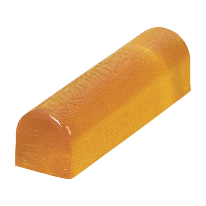 The AliMed AliGel Chest Roll is a translucent orange, semi-cylindrical positioning aid with a textured surface.