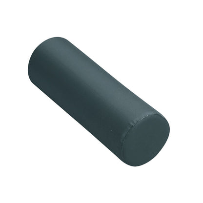 A dark cylindrical AliMed Positioning Roll with a smooth surface, shown at an angle against a plain white background.