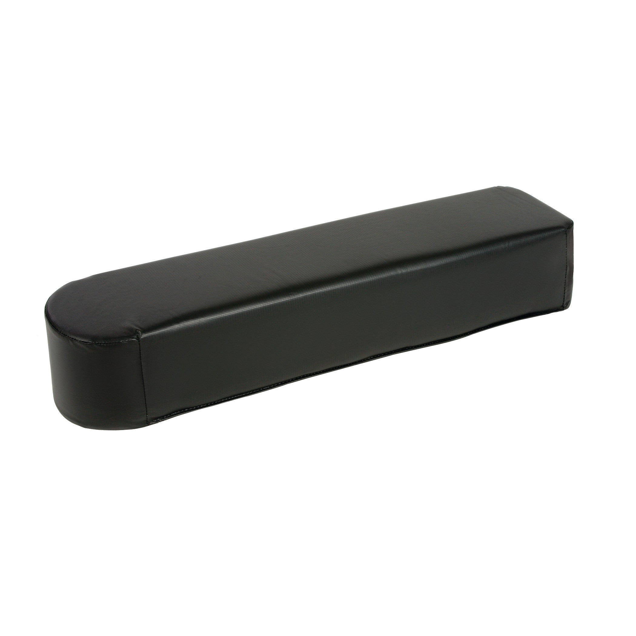 AliMed Standard Armboard Pad, a black, rectangular cushion with rounded ends, designed for comfort and support.