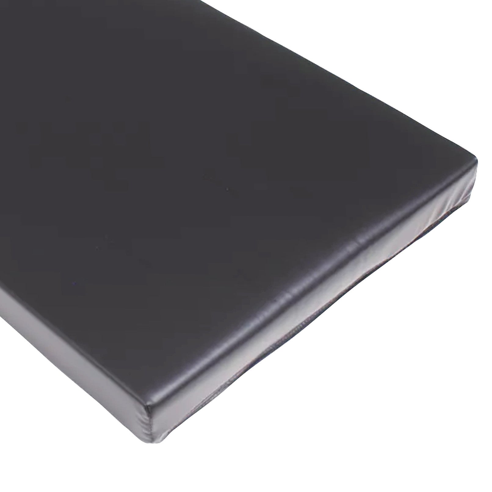 A black rectangular cushion, known as an Armboard Pad for Rycor Hand Tables, designed to provide comfort and support.