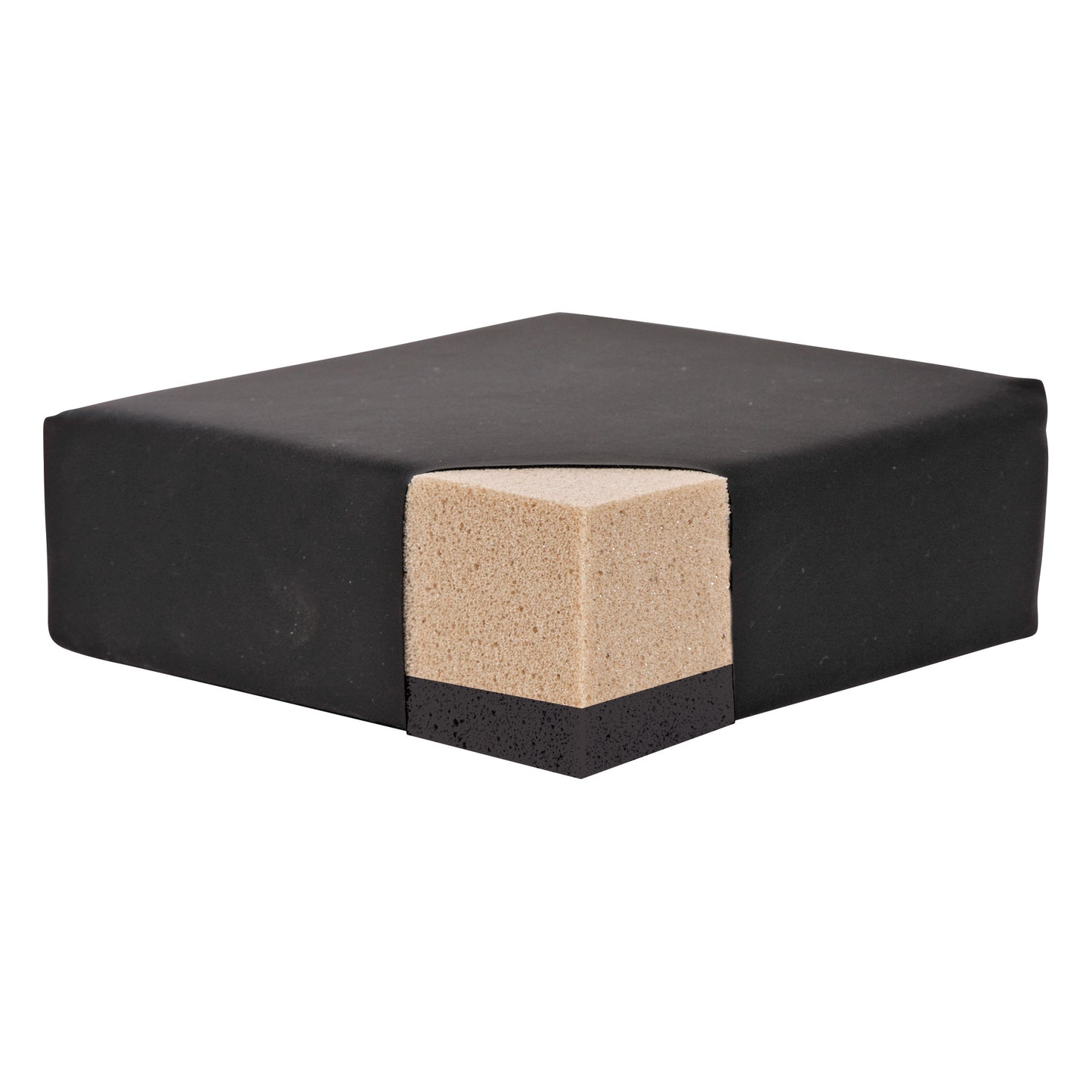 AliMed Seamless, Fluid-Proof Foam Armboard Pad with a cutout showing layered foam construction in beige and black.
