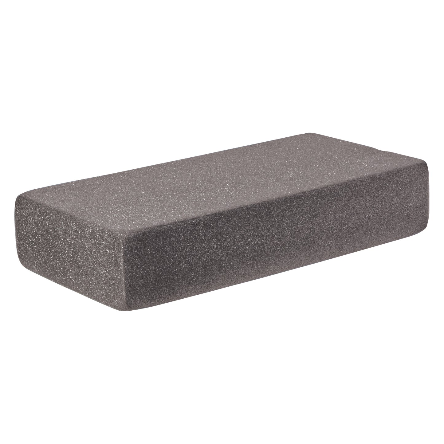 A gray AliMed Uncovered Polyfoam Rectangle Positioner with a textured surface, designed for support and comfort in medical settings.
