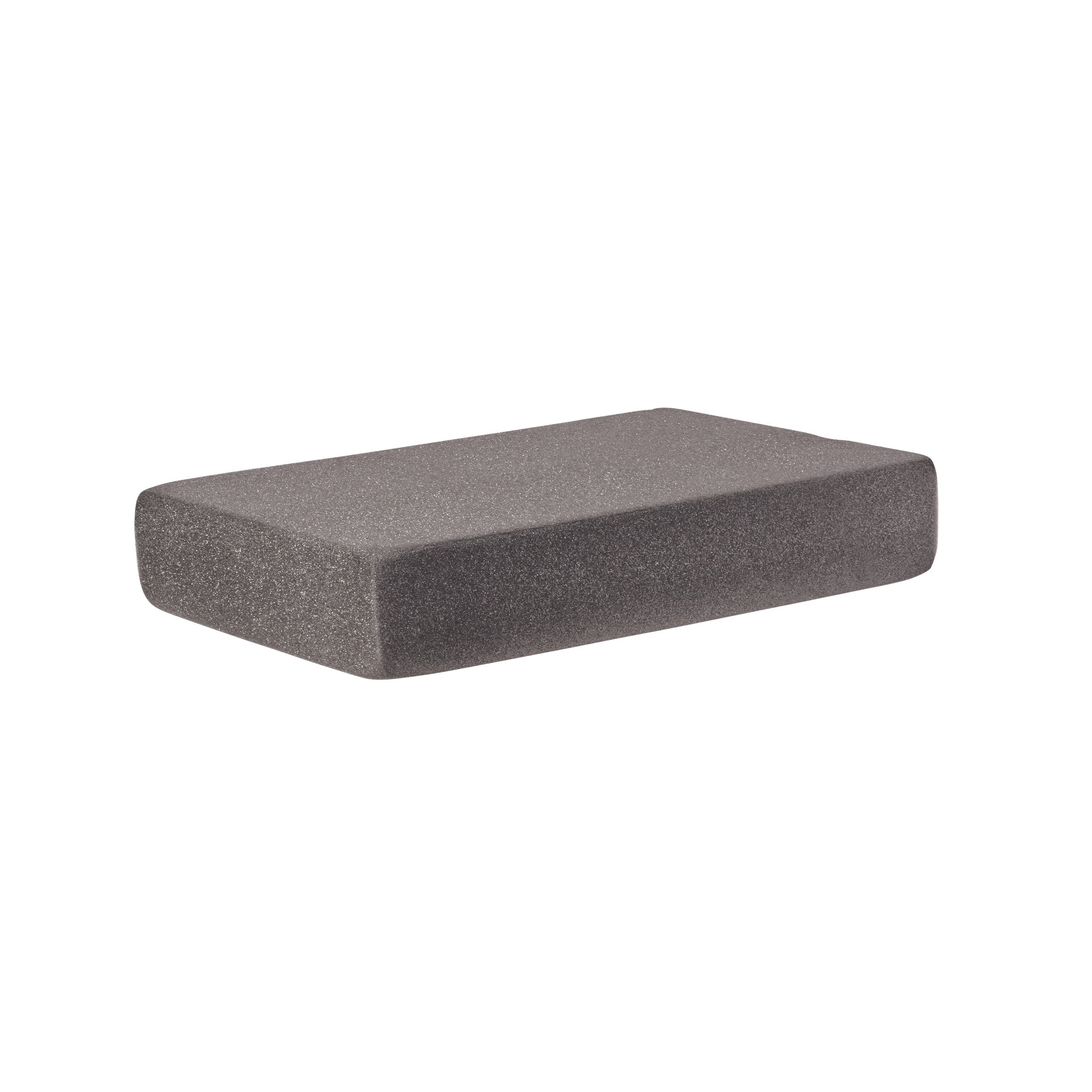 AliMed Uncovered Polyfoam Rectangle Positioner shown in gray, designed for support and positioning, with smooth edges.