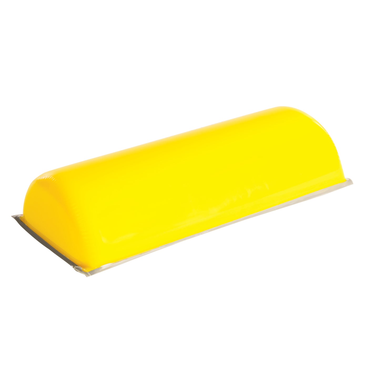 AliMed AliLite Dome Positioner, a bright yellow semi-cylinder foam support with a flat base, is shown on a white background.
