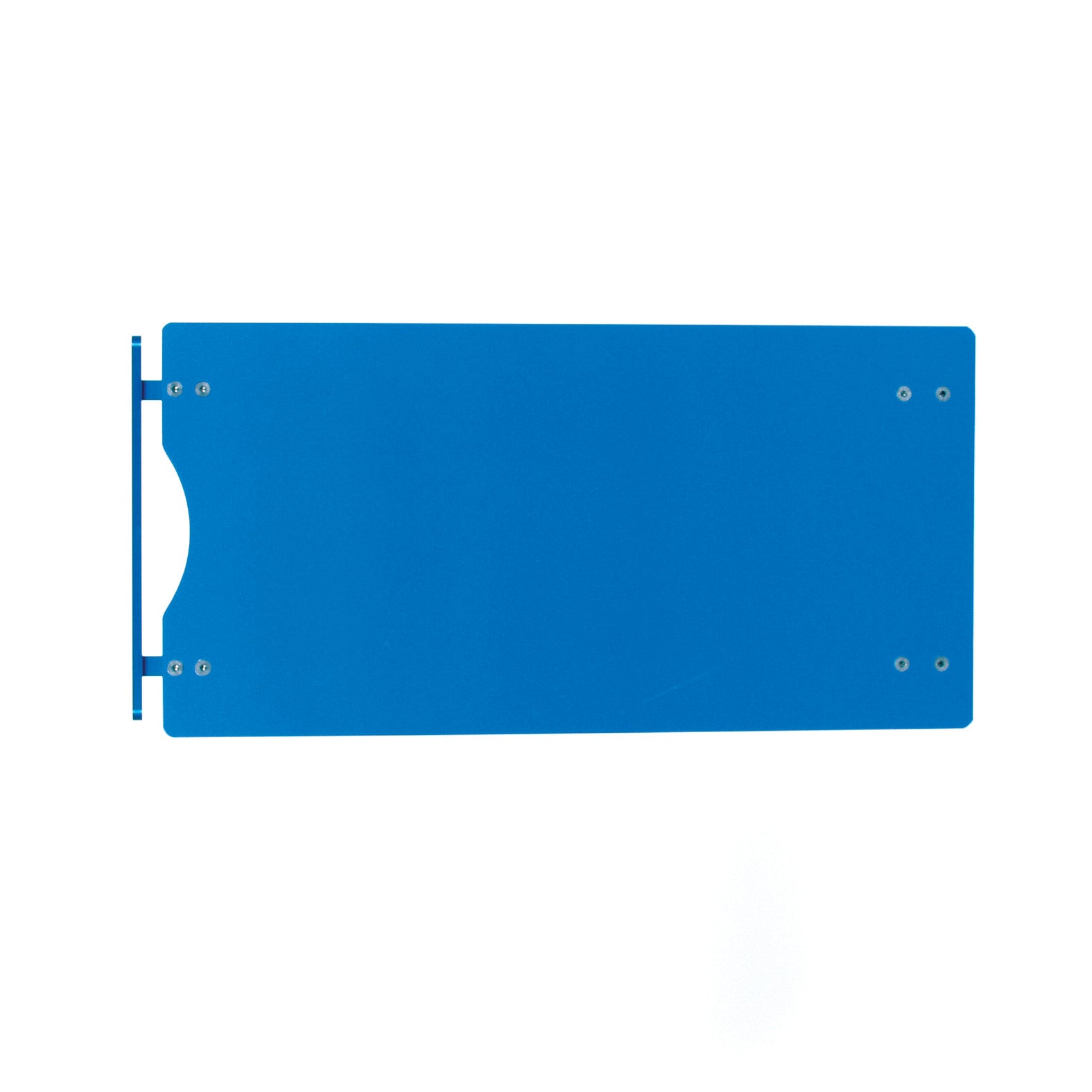 Blue AliMed Minor Procedure Rhino Board Hand Table with a flat rectangular surface and mounting bracket.