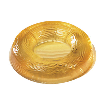 AliMed AliGel Head Donut, a yellow circular medical support cushion with a recessed center for head stabilization.