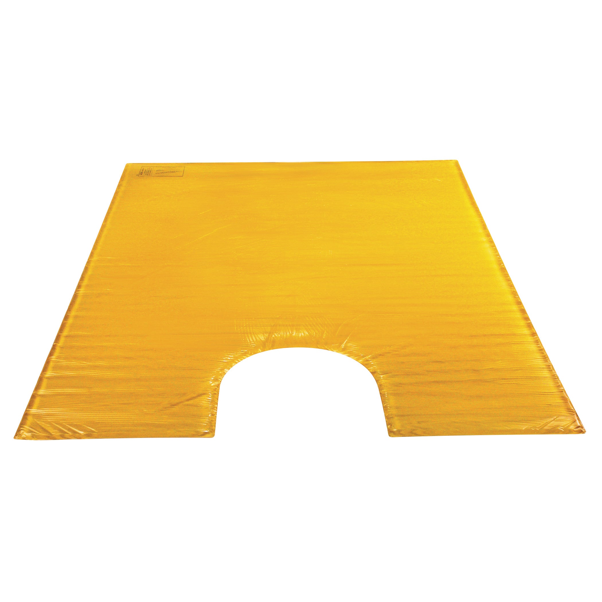 AliMed AliGel Universal Vac-Pac Cover, a yellow rectangular padded cover with a semi-circular cutout on one side.