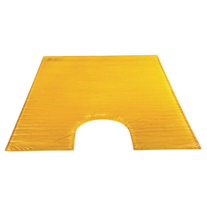 AliMed AliGel Universal Vac-Pac Cover, a yellow rectangular padded cover with a semi-circular cutout on one side.