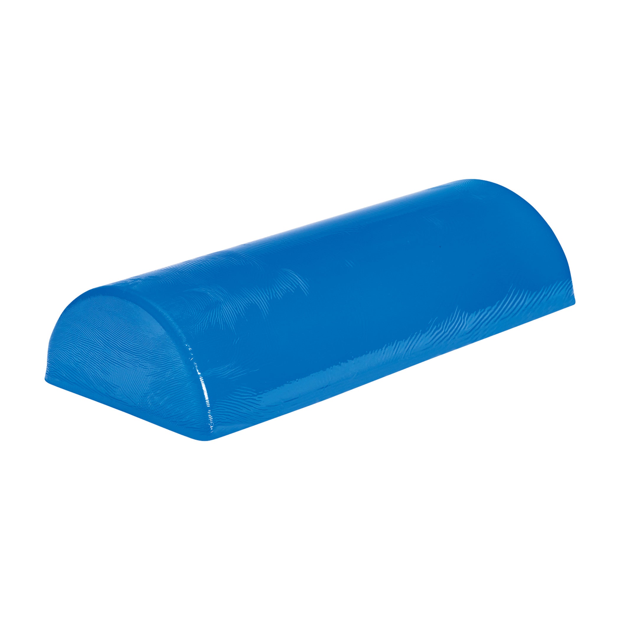 The AliMed AliBlue Gel Dome Positioner is a blue, semi-cylindrical cushion with a flat base and a smooth, rounded top.