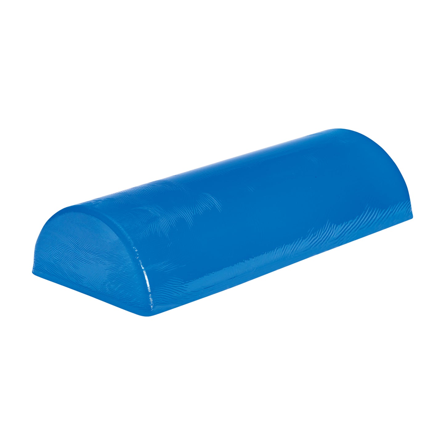 The AliMed AliBlue Gel Dome Positioner is a blue, semi-cylindrical cushion with a flat base and a smooth, rounded top.