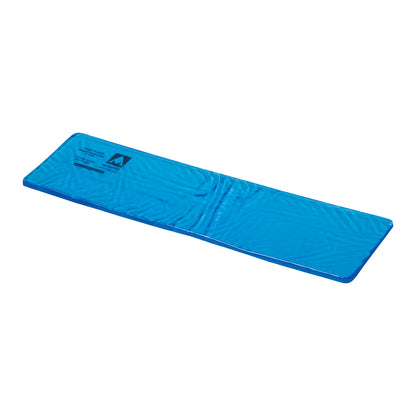 The AliMed AliBlue Gel Standard Armboard Pad is a long, rectangular blue pad designed for support and comfort.
