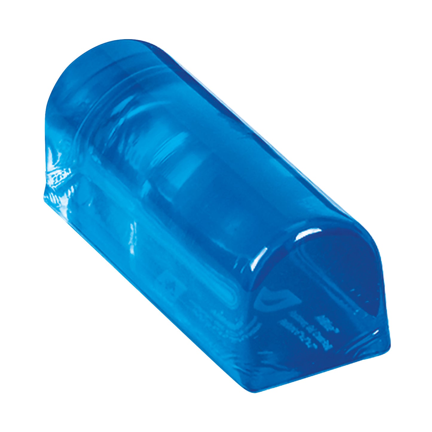 AliMed AliBlue Gel Chest Roll, a translucent blue, half-cylinder-shaped support, designed for use in medical or therapeutic settings.