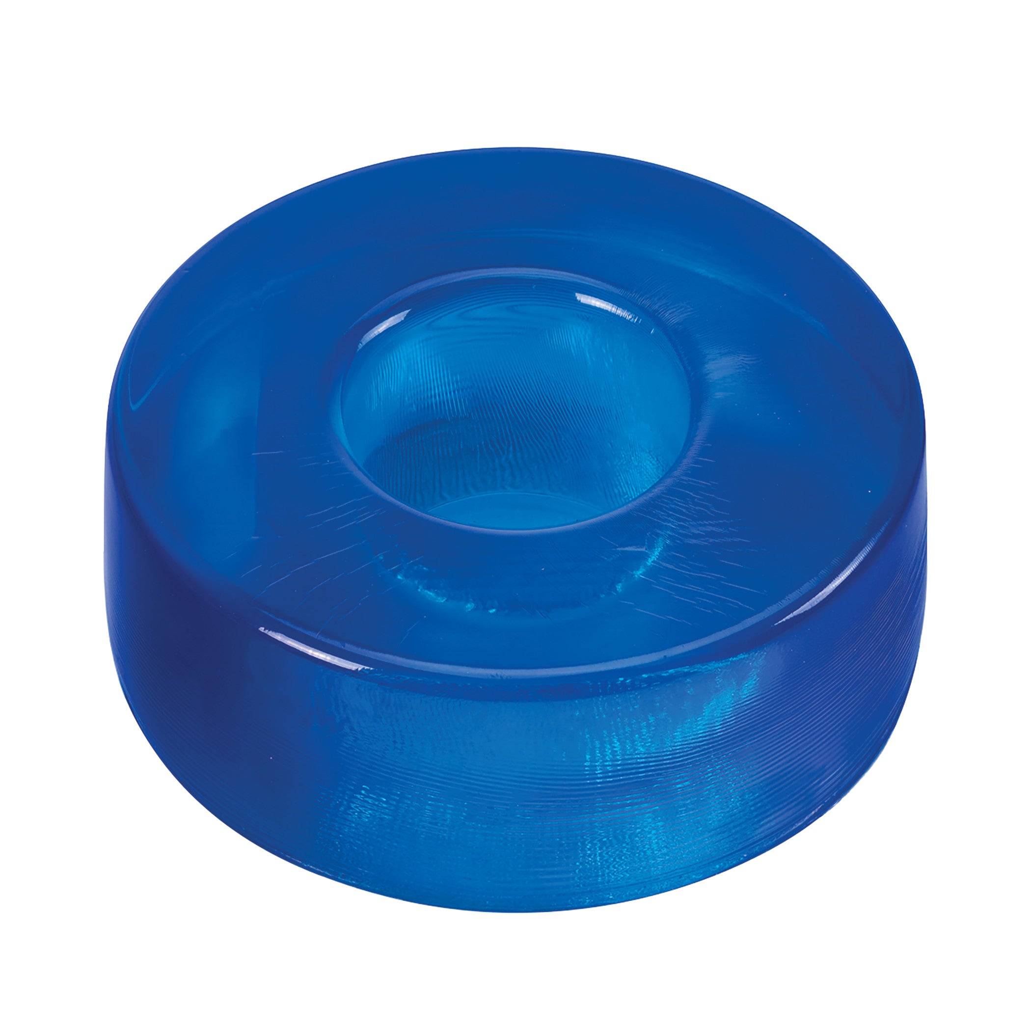 AliMed AliBlue Gel Head Donut is a circular blue gel cushioning pad with a central indentation for head support.