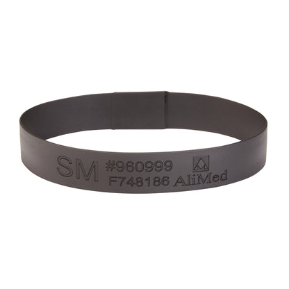 Black Small Loop for AliMed Dialysis Arm Positioner with engraved text: "SM #960999 F748186 AliMed."
