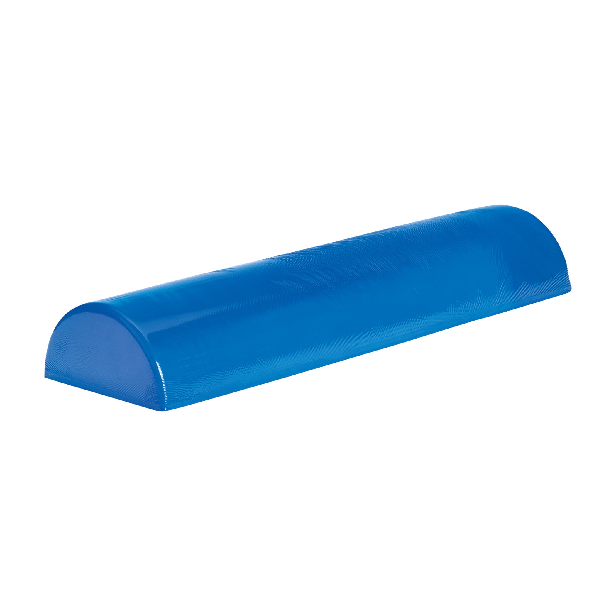 AliMed AliBlue Gel Dome Positioner in blue with a semi-cylindrical shape, designed for support and comfort during positioning.