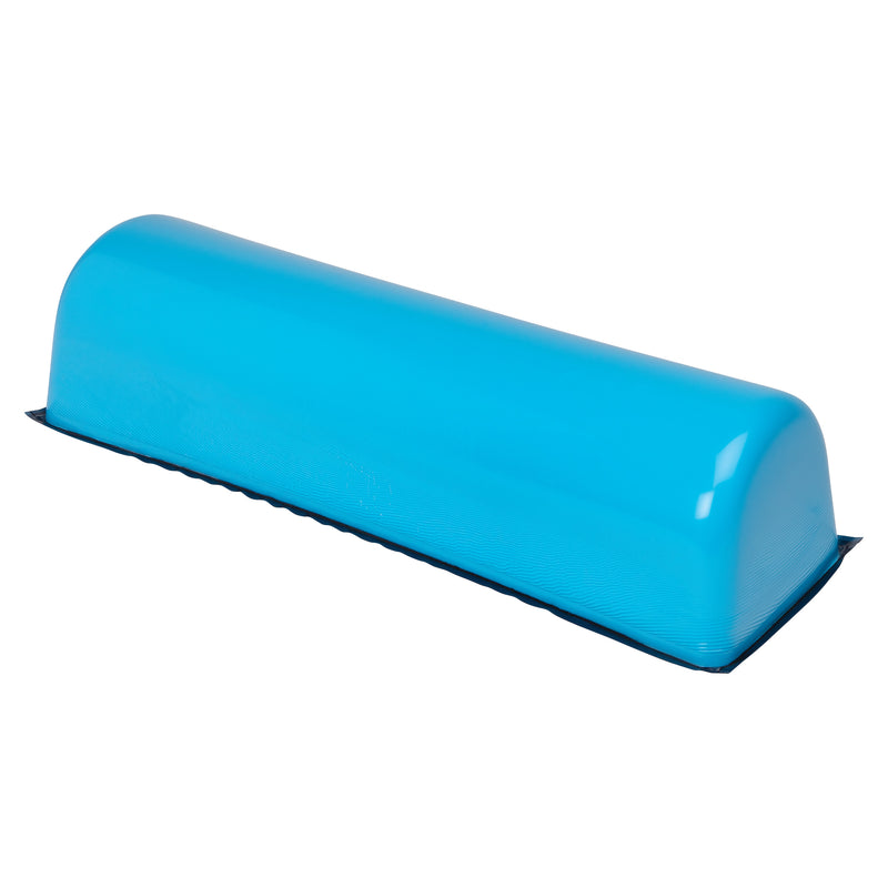 The AliMed AliBlue Lite Hybrid Gel Chest Roll is a bright blue, elongated, semi-cylindrical support designed for medical positioning.