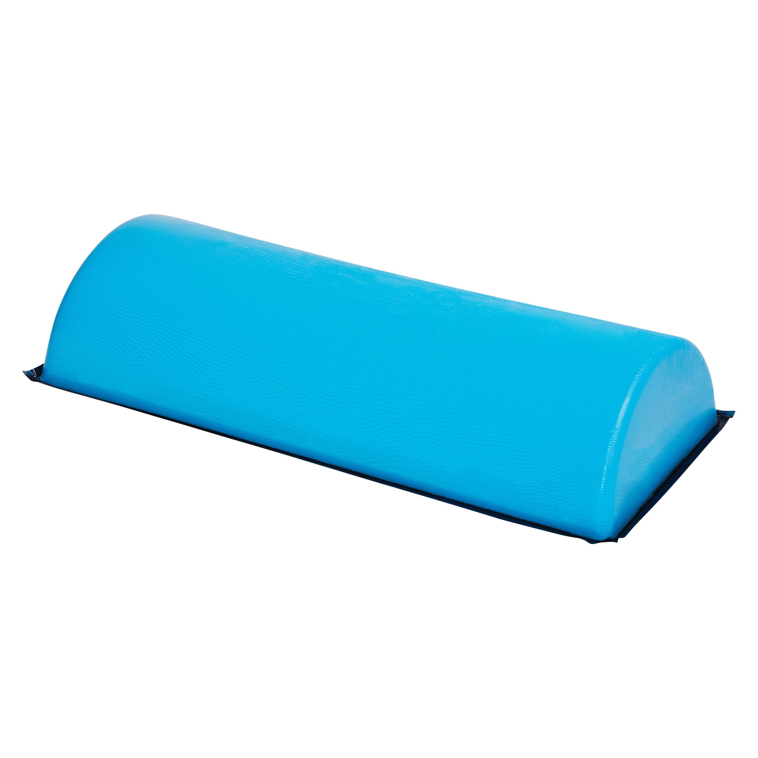 The AliMed AliBlue Lite Hybrid Gel Dome Positioner is a blue, semi-cylinder cushion designed for positioning support.