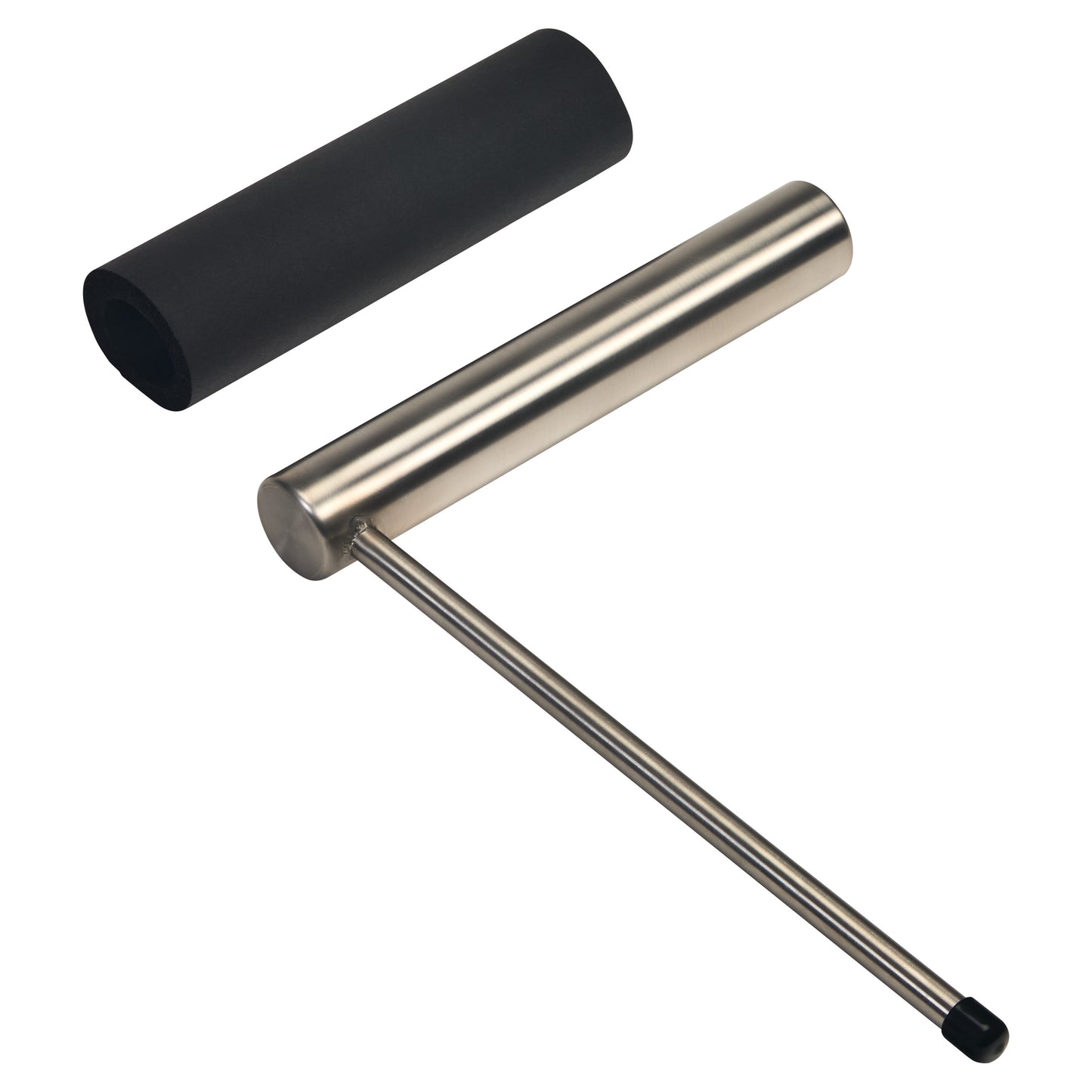 AliMed Stainless Steel Total Knee Replacement (TKR) Support with a cylindrical metal bar and a removable black foam cover.