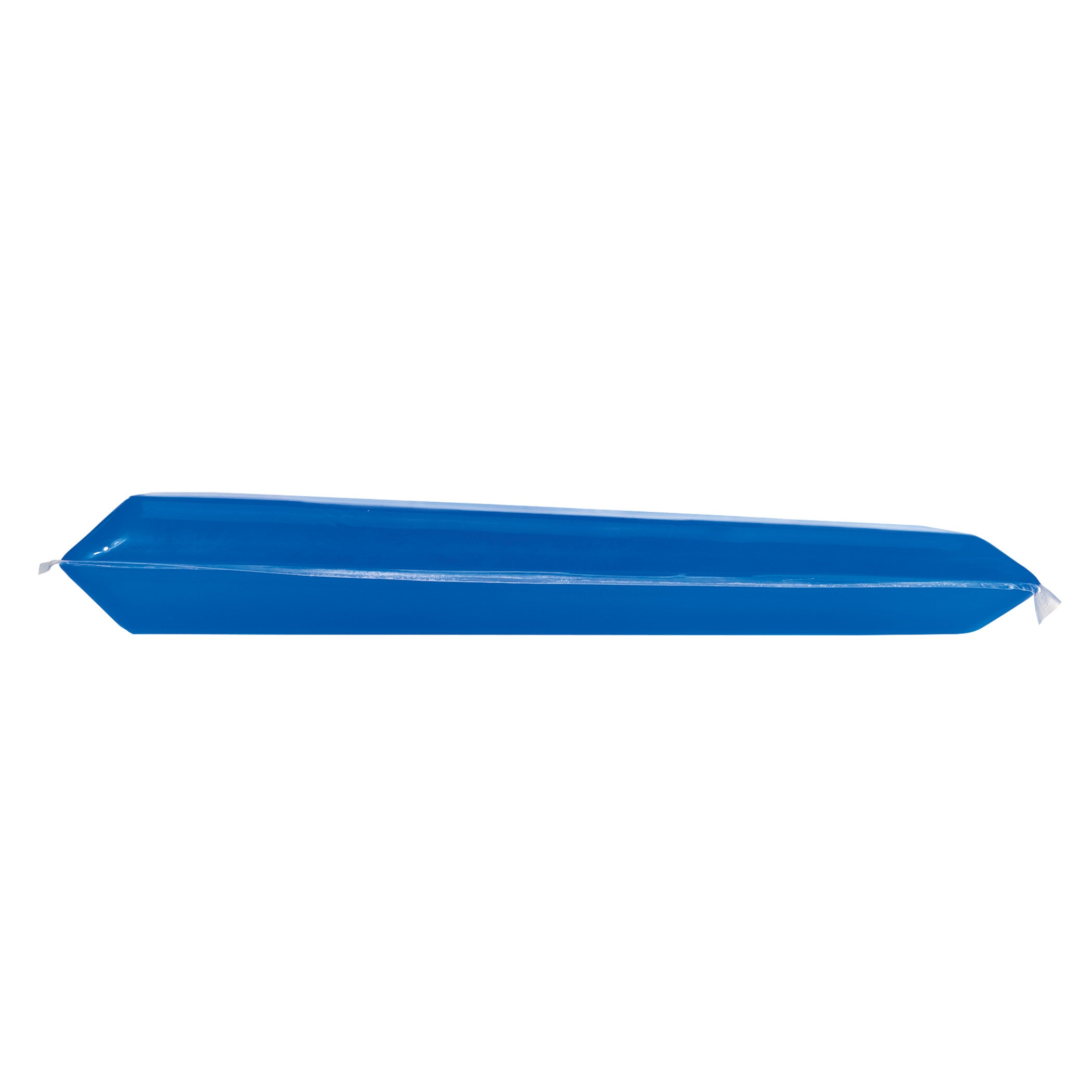 An AliMed AliBlue Gel Graduated Thoracic Positioner. It's a long, triangular blue cushion used for medical support.