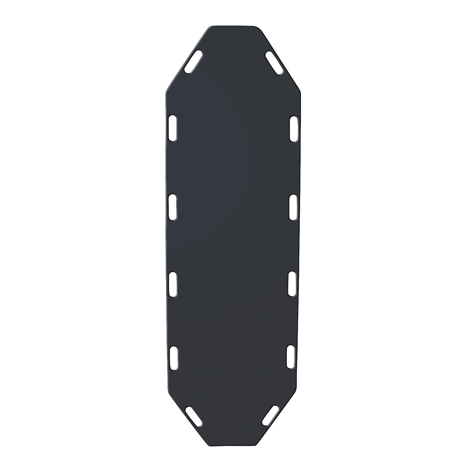 The AliMed Conductive Patient Shifter is a dark, elongated board with rounded corners and multiple slots along the edges.