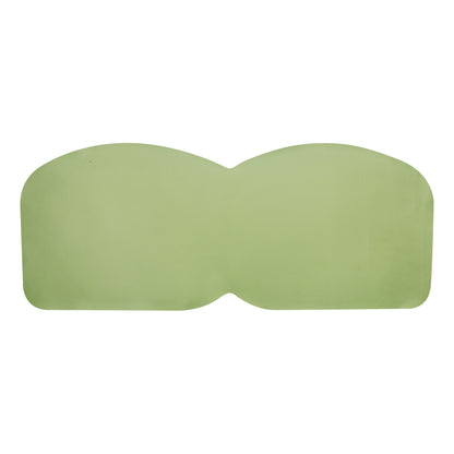 A green SecureShield CT Breast Shield designed to protect patients during CT scans, featuring a contoured shape.