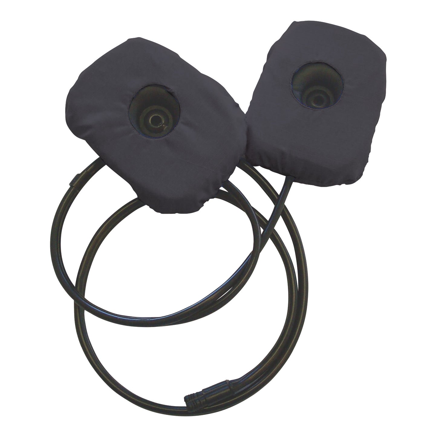 MR-Safe Non-Headset features two blue padded ear pieces connected by a black cable, designed for comfortable MRI use.