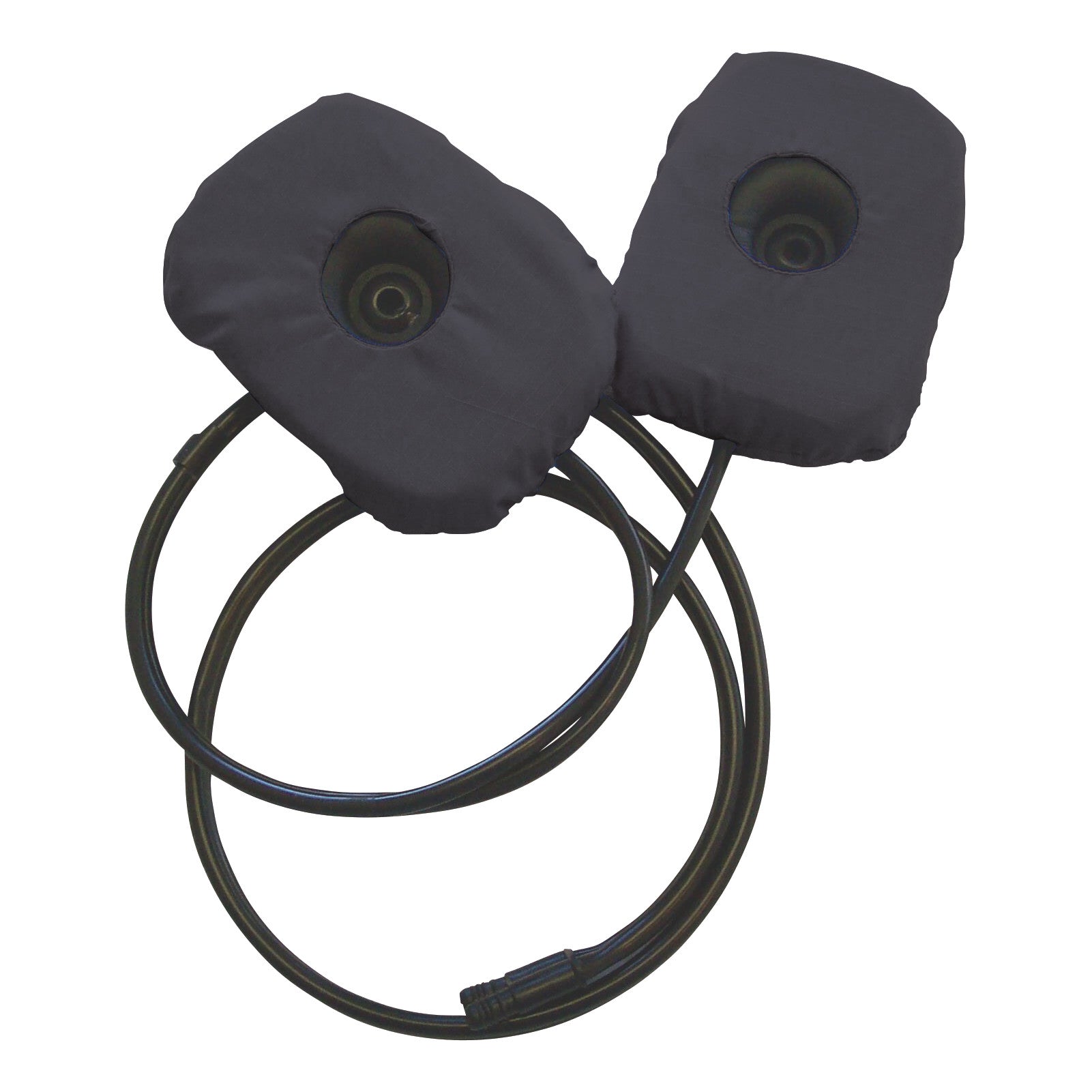 MR-Safe Non-Headset features two blue padded ear pieces connected by a black cable, designed for comfortable MRI use.
