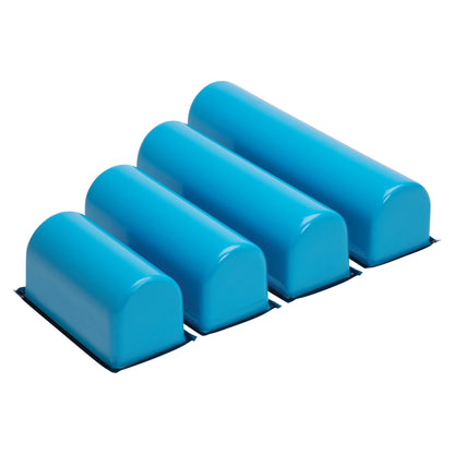 AliMed AliBlue Lite Hybrid Gel Chest Roll features four rounded, blue gel pads in decreasing size, used for patient positioning.